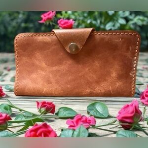 Brown Leather checkbook cover